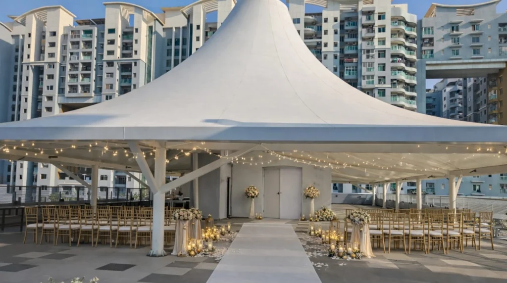 The open-air Northern Terrace at Galaxy Club, Malleswaram